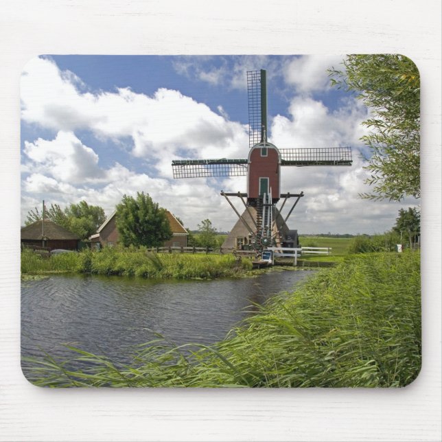 Windmühle entlang eines Kanals östlich von Leiden Mousepad (Vorne)