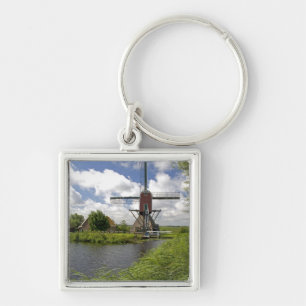 Windmühle entlang eines Kanals östlich von Leiden  Schlüsselanhänger