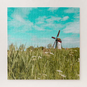 Windmühle im Gras