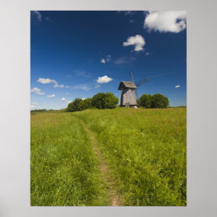 Windmühle in Mikhailovskoye Poster