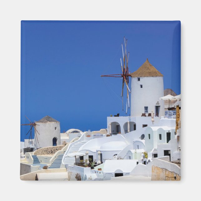 Windmühle in Oia, Santorini, Griechenland Magnet (Vorne)