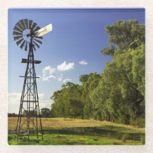 Windmühle nahe der Hume Highway, Victoria, Austral Glasuntersetzer