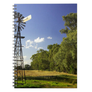Windmühle nahe der Hume Highway, Victoria, Austral Notizblock
