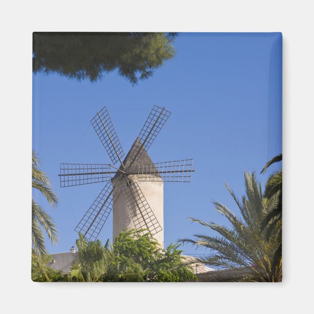 Windmühle, Palma, Mallorca, Spanien Magnet (Vorne)