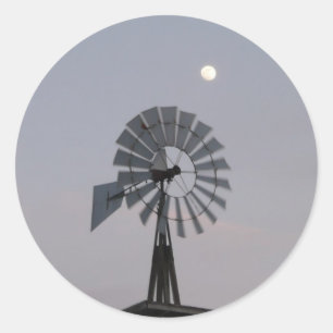 Windmühle Runder Aufkleber