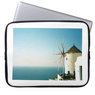 Windmühle Santorini, Griechenland Laptopschutzhülle