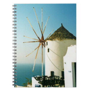 Windmühle Santorini, Griechenland Notizblock