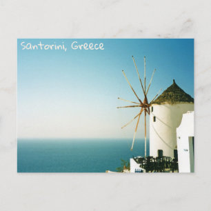 Windmühle Santorini, Griechenland Postkarte
