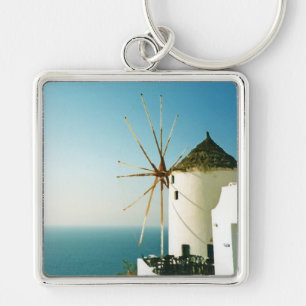 Windmühle Santorini, Griechenland Schlüsselanhänger