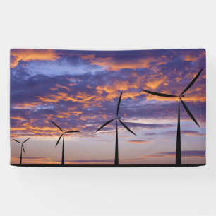 Windmühle Turbine bei Sunset Banner