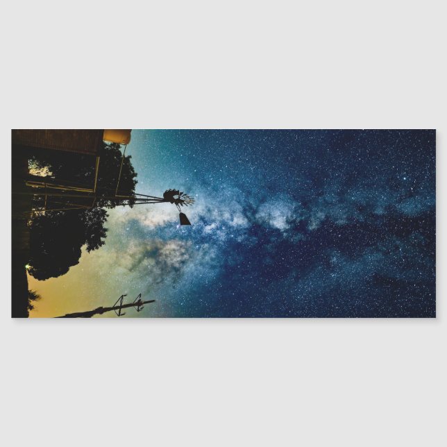 Windmühle und Milchstraße Magnetkarte (Vorderseite)