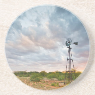 Windmühle und Wolken bei Sonnenuntergang Getränkeuntersetzer
