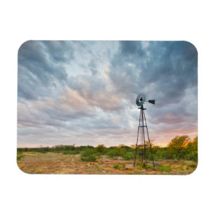 Windmühle und Wolken bei Sonnenuntergang Magnet