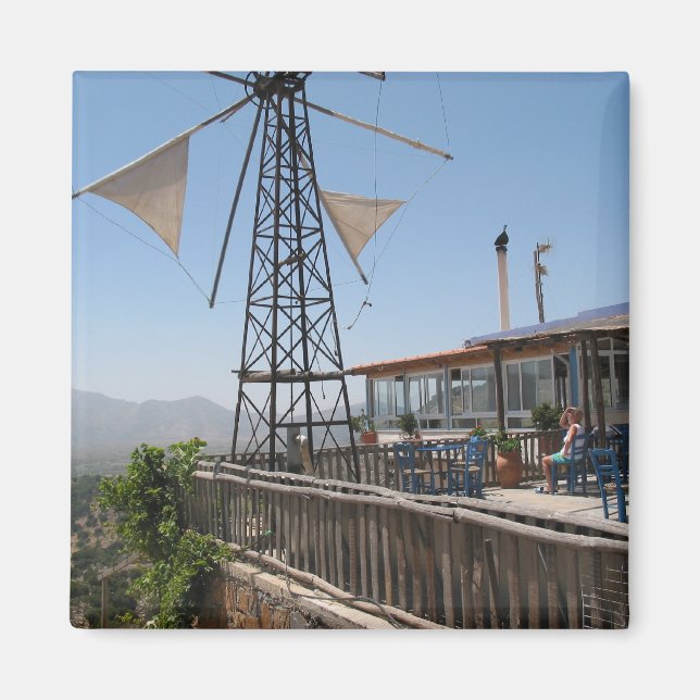 Windmühlen auf Kreta Magnet (Vorne)