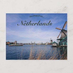 Windmühlen in Amsterdam Niederlande Postkarte