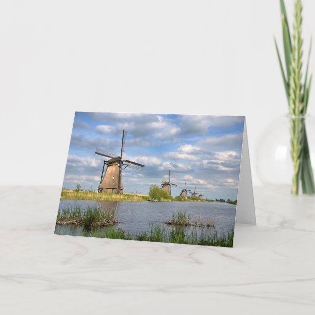 Windmühlen in Holland Grußkarte Karte (Vorderseite)