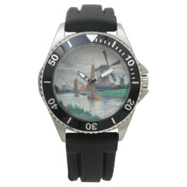 Windmühlen in Holland (Niederlande) Armbanduhr