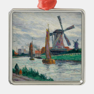 Windmühlen in Holland (Niederlande) Ornament Aus Metall