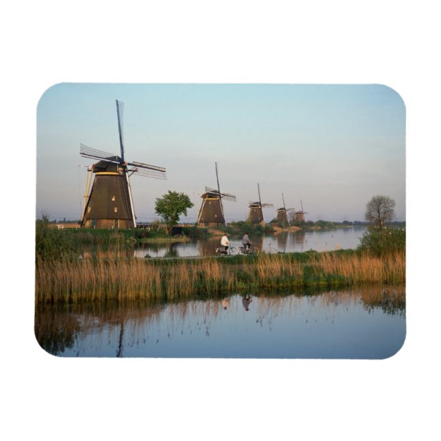 Windmühlen, Kinderdijk, Niederlande Magnet (Horizontal)