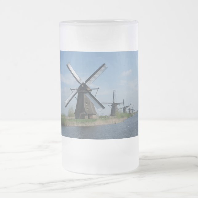 Windmühlen Mattglas Bierglas (Mittel)