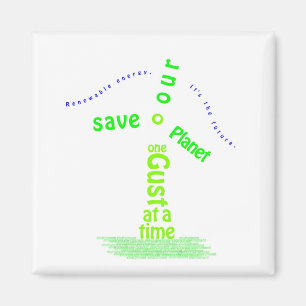 Windmühlen-Typografie Magnet