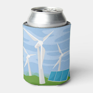 Windmühlen und Solarzellen Dosenkühler
