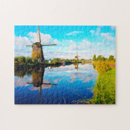 Windmühlen von Amsterdam Holland.