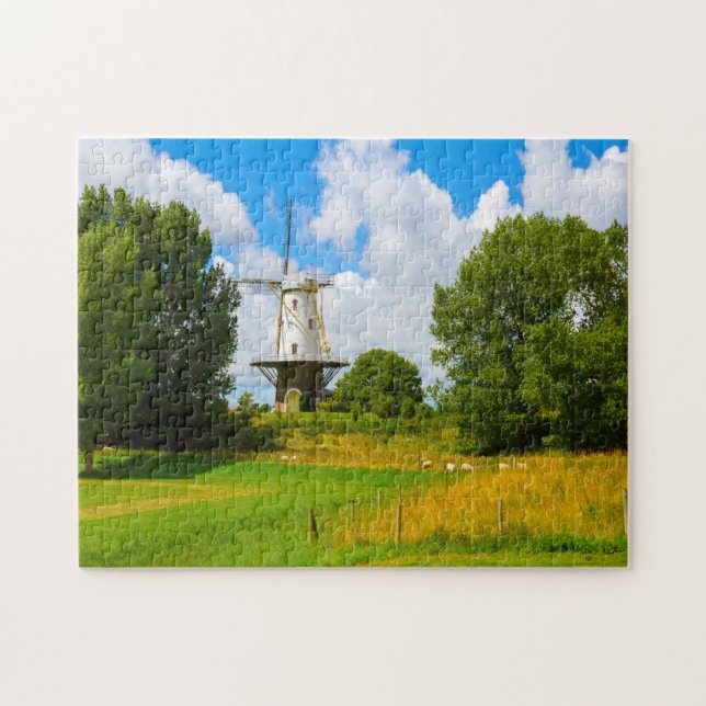 Windmühlen von Amsterdam Holland. Jigsaw Puzzle (Horizontal)