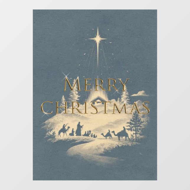 Window Decal Cling Christmas  Fensteraufkleber (Blatt)