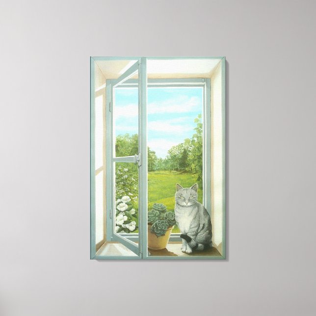 "Window Garden View" Canvas Print Leinwanddruck (Vorderseite)