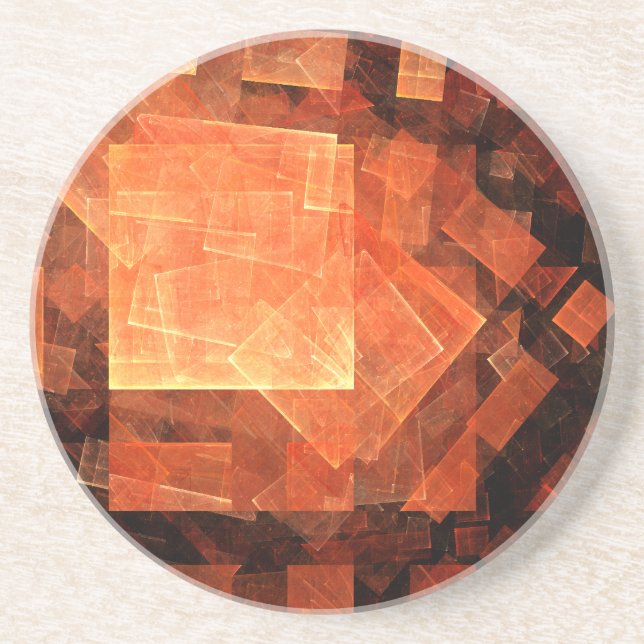 Window Light Abstrakt Art Sandstone Untersetzer (Vorne)