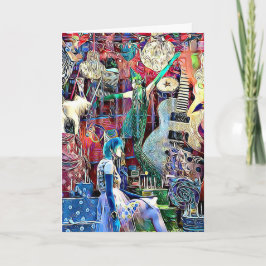 Window Shopping in NYC Weihnachtskarte Feiertagskarte