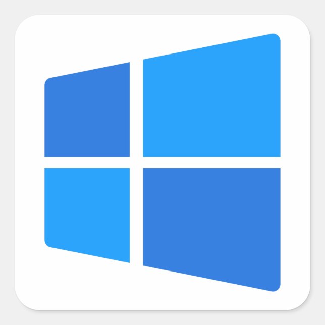 Windows 11-Logo Quadratischer Aufkleber (Vorderseite)