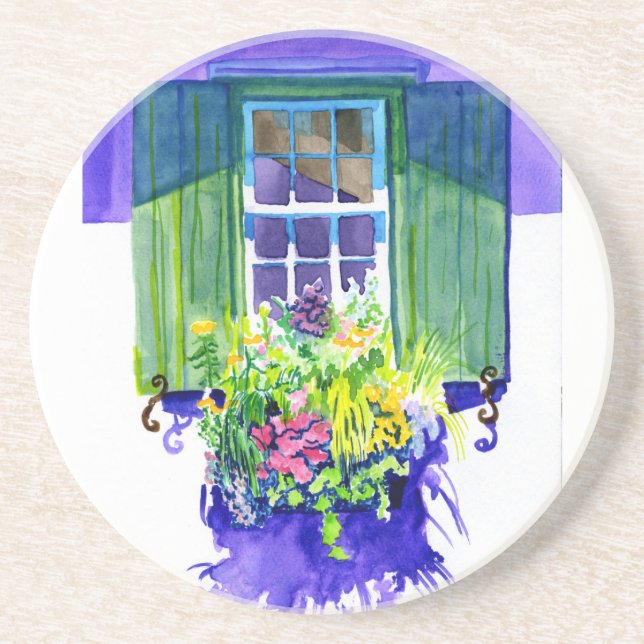 Windows-Aquarell Getränkeuntersetzer (Vorne)