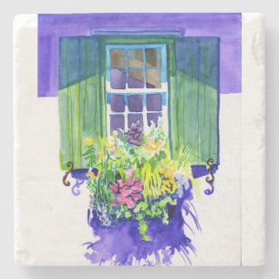 Windows-Aquarell Steinuntersetzer
