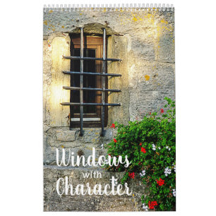 Windows avec caractère Calendrier 12 mois 2024