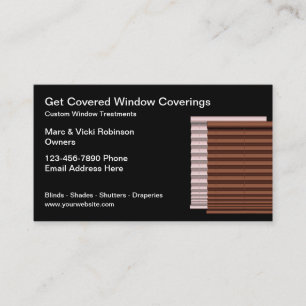 Windows Blinds-Thema Aufrufen von Karten" Visitenkarte