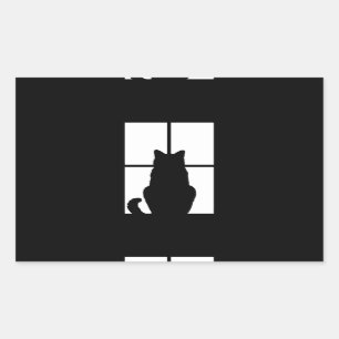 Windows Cat Klicken Sie auf Anpassen Wählen Sie e Rechteckiger Aufkleber