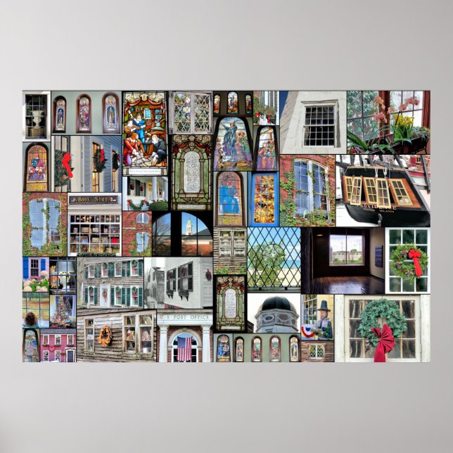 Windows Collage Poster 36 x 24 (Vorne)