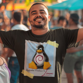 Windows Debian Linux Tux aktualisiert T-Shirt