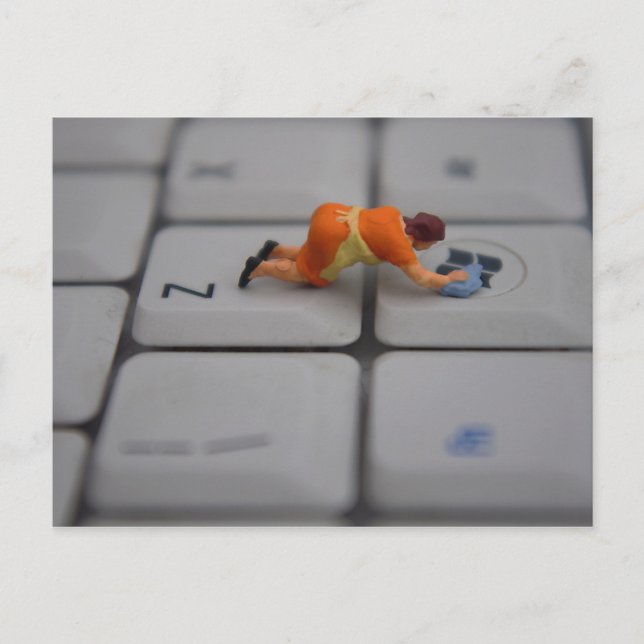 Windows reinigen postkarte (Vorderseite)