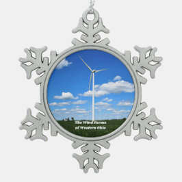 Windparks von Ohio Weihnachtsschmuck Schneeflocken Zinn-Ornament
