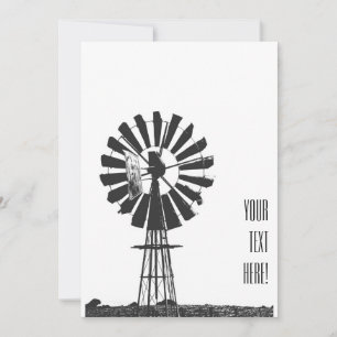 Windpumpenzuchtenkarte für alle Zwecke Einladung