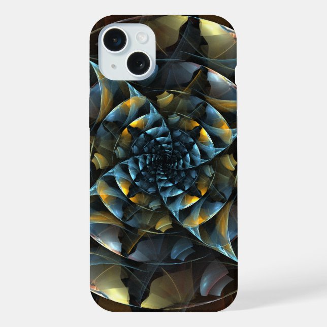 Windrad-Abstrakte Kunst iPhone 15 Plus Hülle (Rückseite)