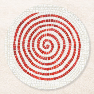 WINDRAD-MOSAIK Runde Papieruntersetzer Runder Pappuntersetzer