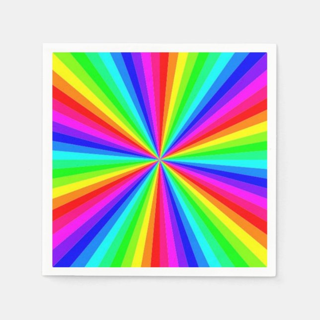 Windrad Regenbogen Serviette (Vorderseite)