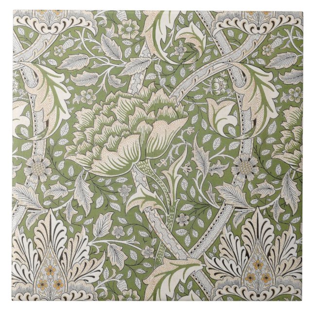 Windrush Pattern (von William Morris) Fliese (Vorderseite)