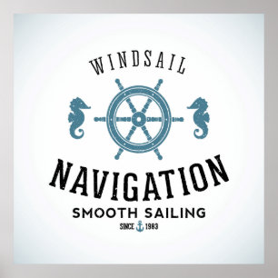 Windsail Navigations-Plakat Poster