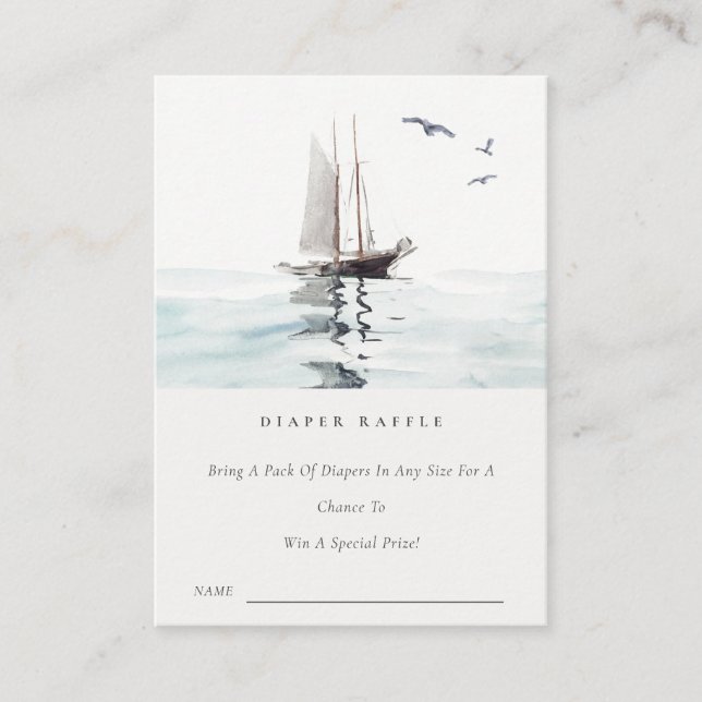 Windschutzjacht Windelwinddusche Begleitkarte (Vorderseite)