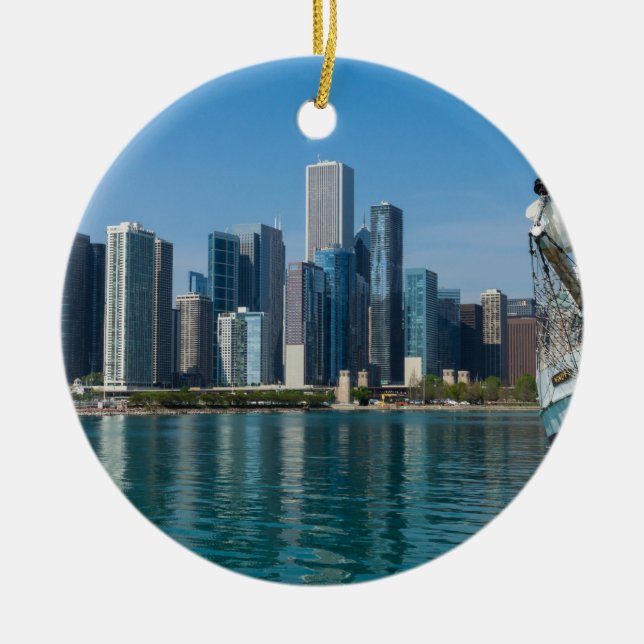 Windsegeln Keramik Ornament (Vorne)